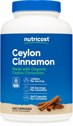 Nutricost cinnamon capsules - cinnamon,